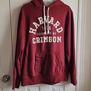 Campus Crew Harvard University Maroon Hoodie Sz LG